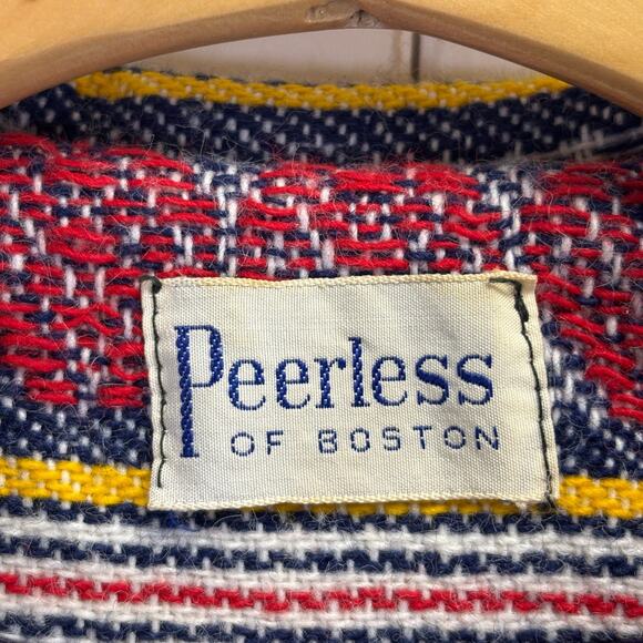 VTG Peerless of Boston Women Academia Tweed Wool Blend Peacoat Size 8 Hipster - Picture 3 of 9